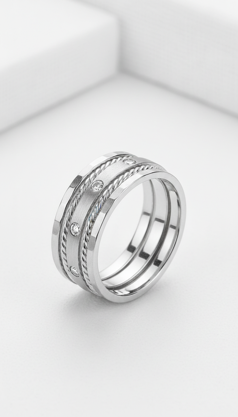 Sterling Silver Stacked Ring Set