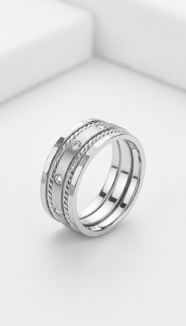 Sterling Silver Stacked Ring Set