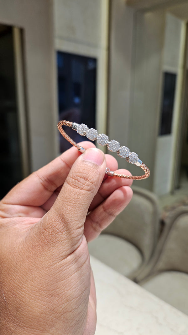 Two Tone Italian CZ Bracelet