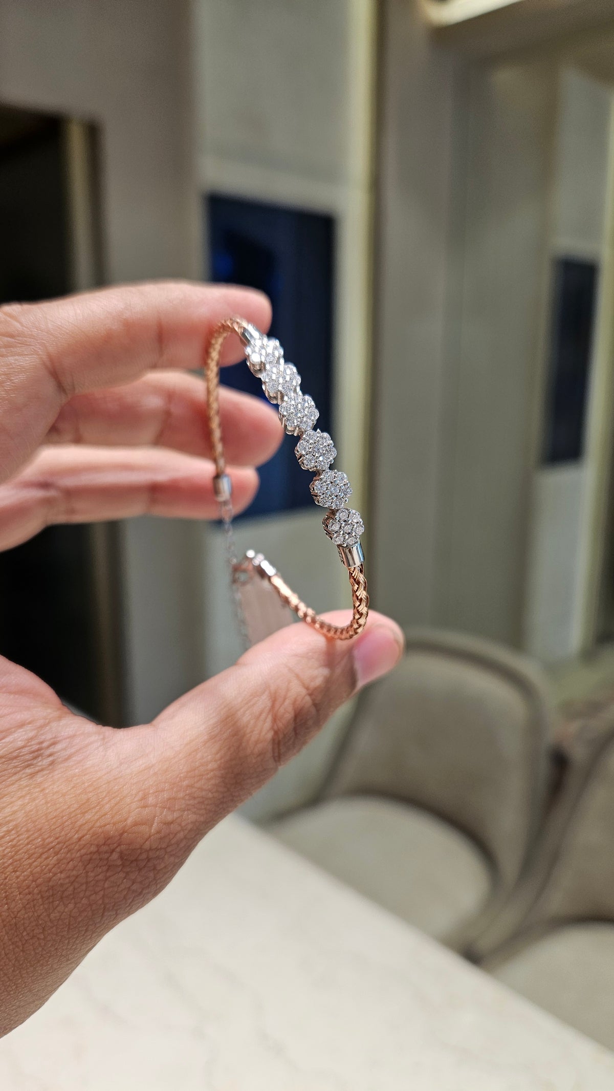 Two Tone Italian CZ Bracelet