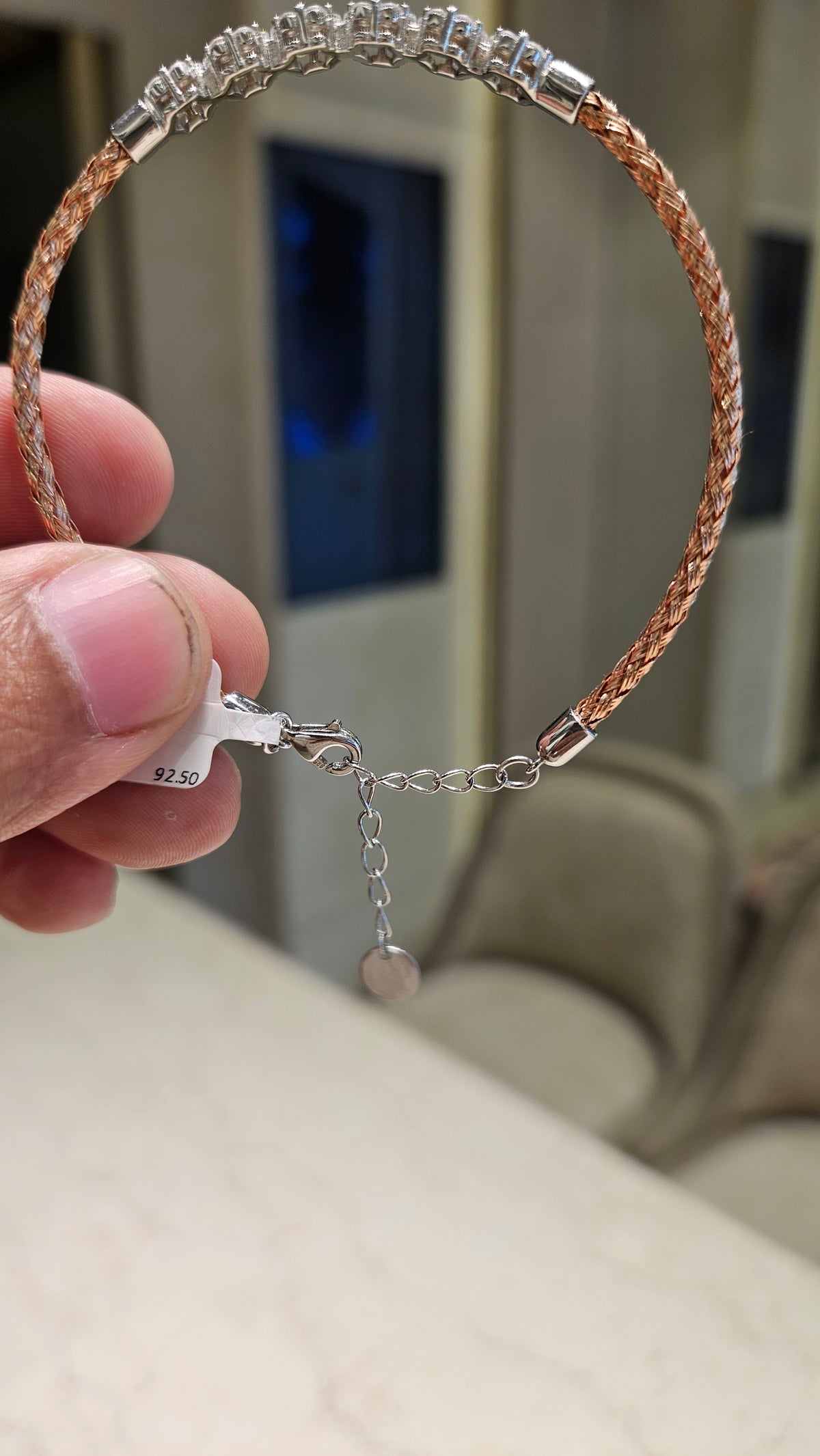Two Tone Italian CZ Bracelet