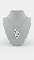 Pendant necklace minimalist oval charm