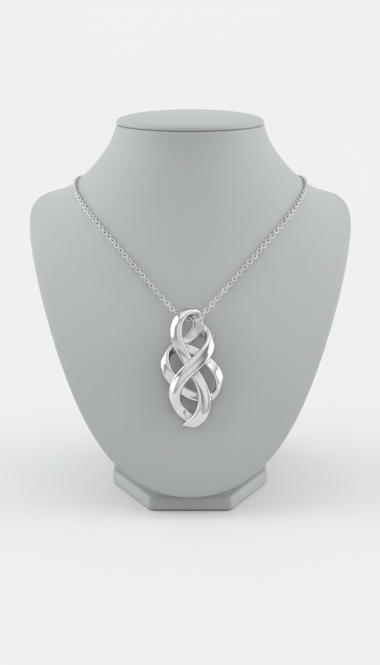 Pendant necklace minimalist oval charm