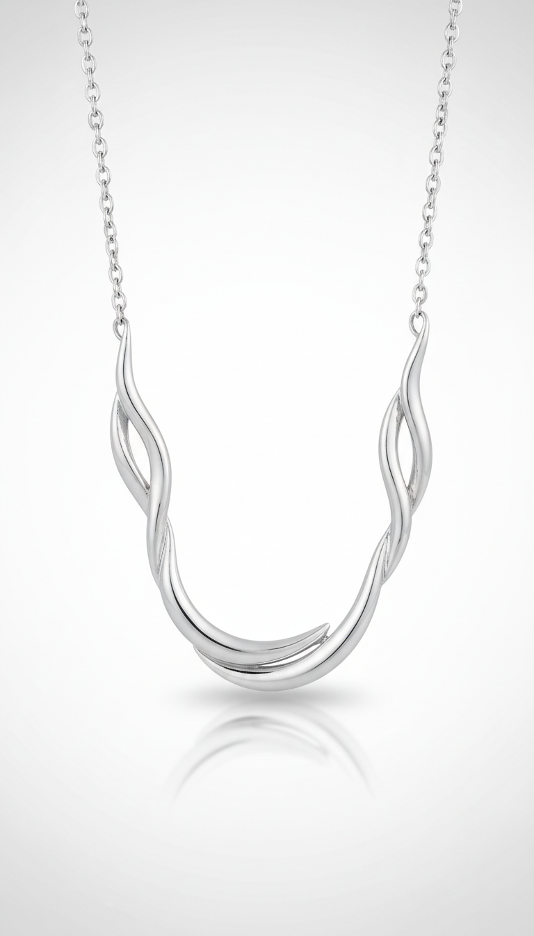 Sterling Silver S-Curve Necklace