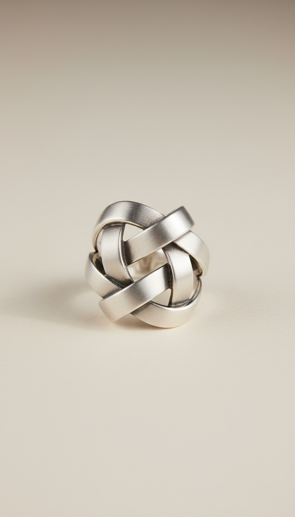 Sterling silver statement cocktail ring