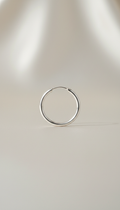 Classic sterling silver hoop earrings
