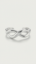 Sculptural Sterling Silver Bangle