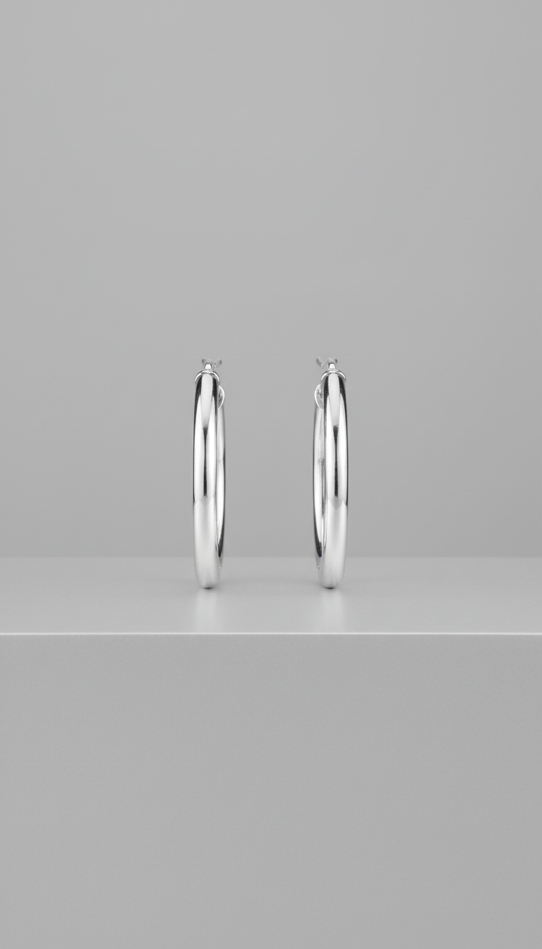 Classic Sterling Silver Hoop Earrings