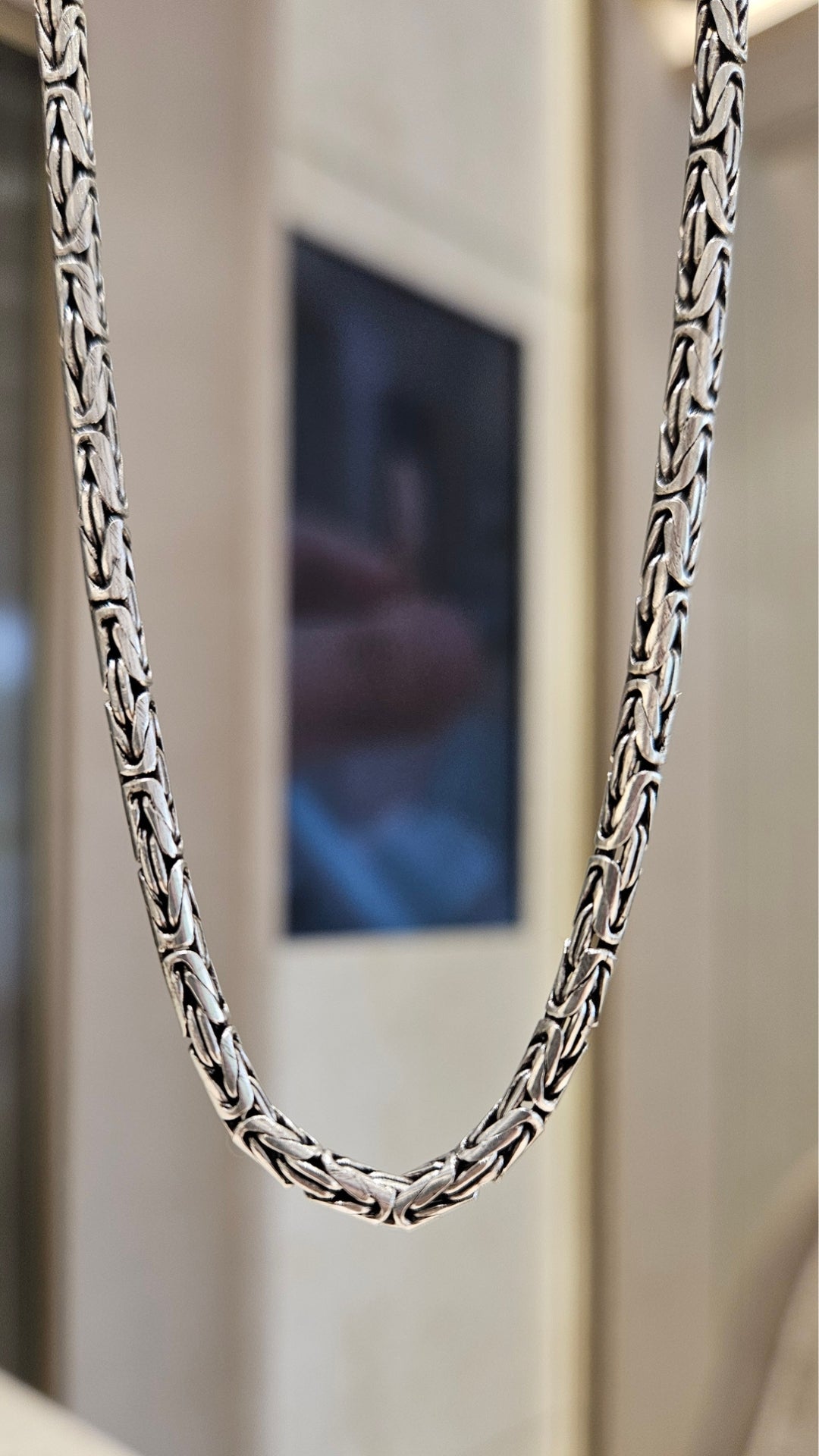 Byzantine Chain with Oxidized Detailing (18 Inches)
