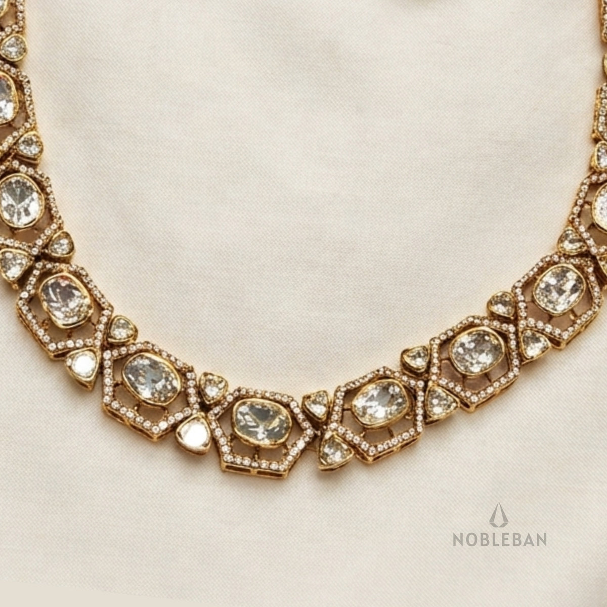 Moissanite & CZ Diamonds Slider Necklace Set