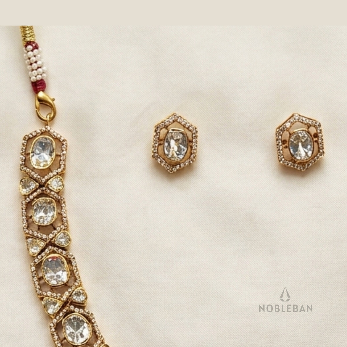 Moissanite & CZ Diamonds Slider Necklace Set