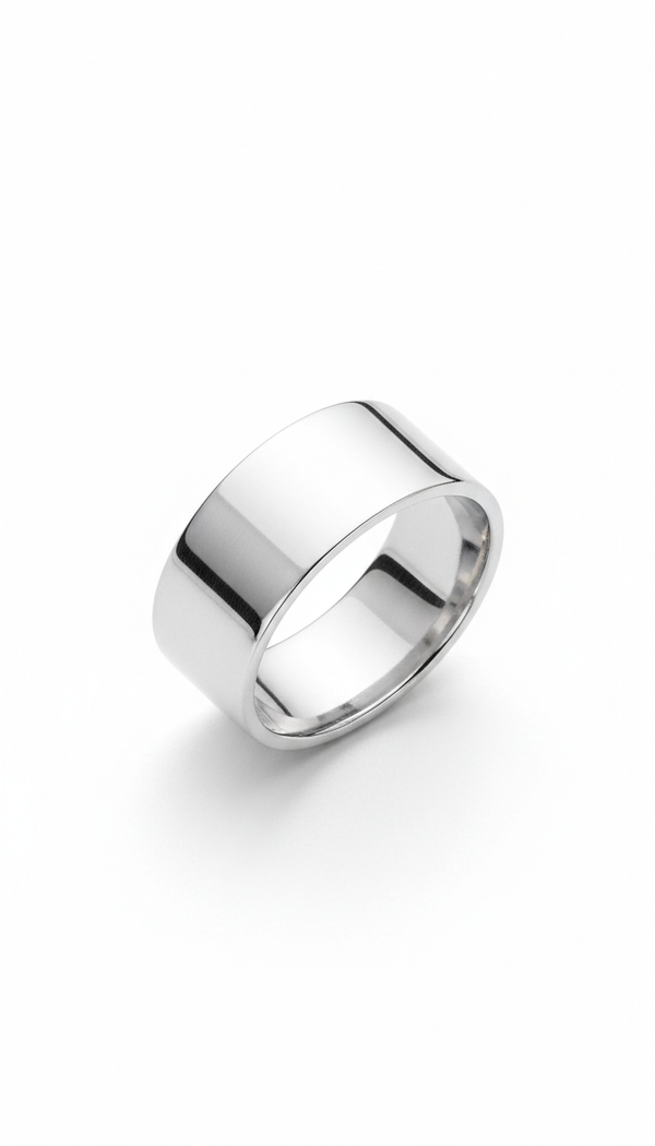 Wide band ring brushed finish
