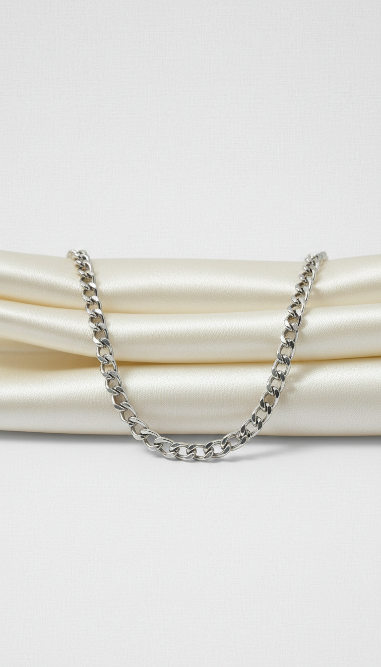 Sleek Sterling Silver Chain Necklace