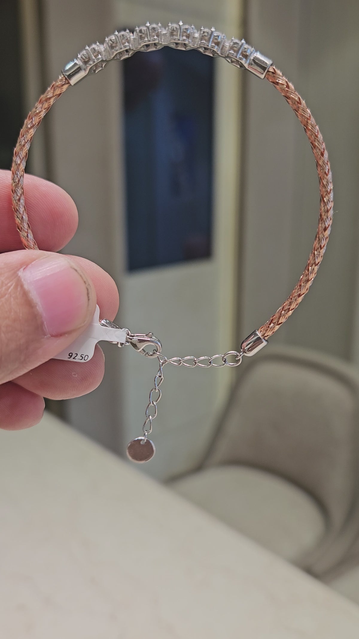 Two Tone Italian CZ Bracelet